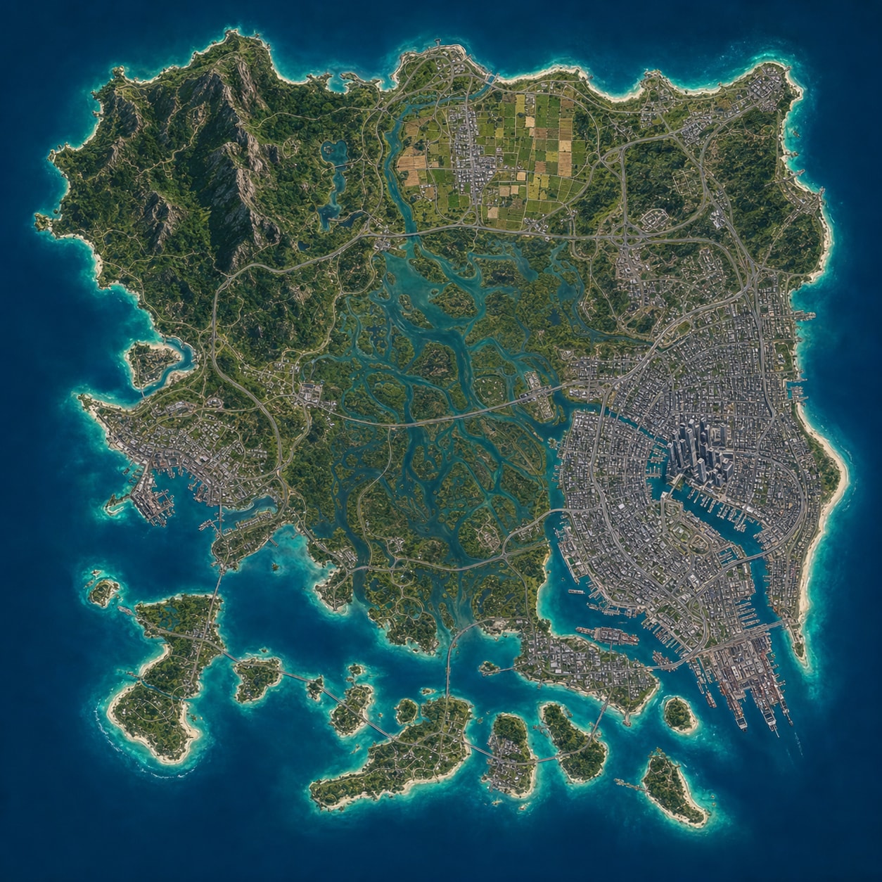 Original illustrated, not-to-scale research map of Leonida