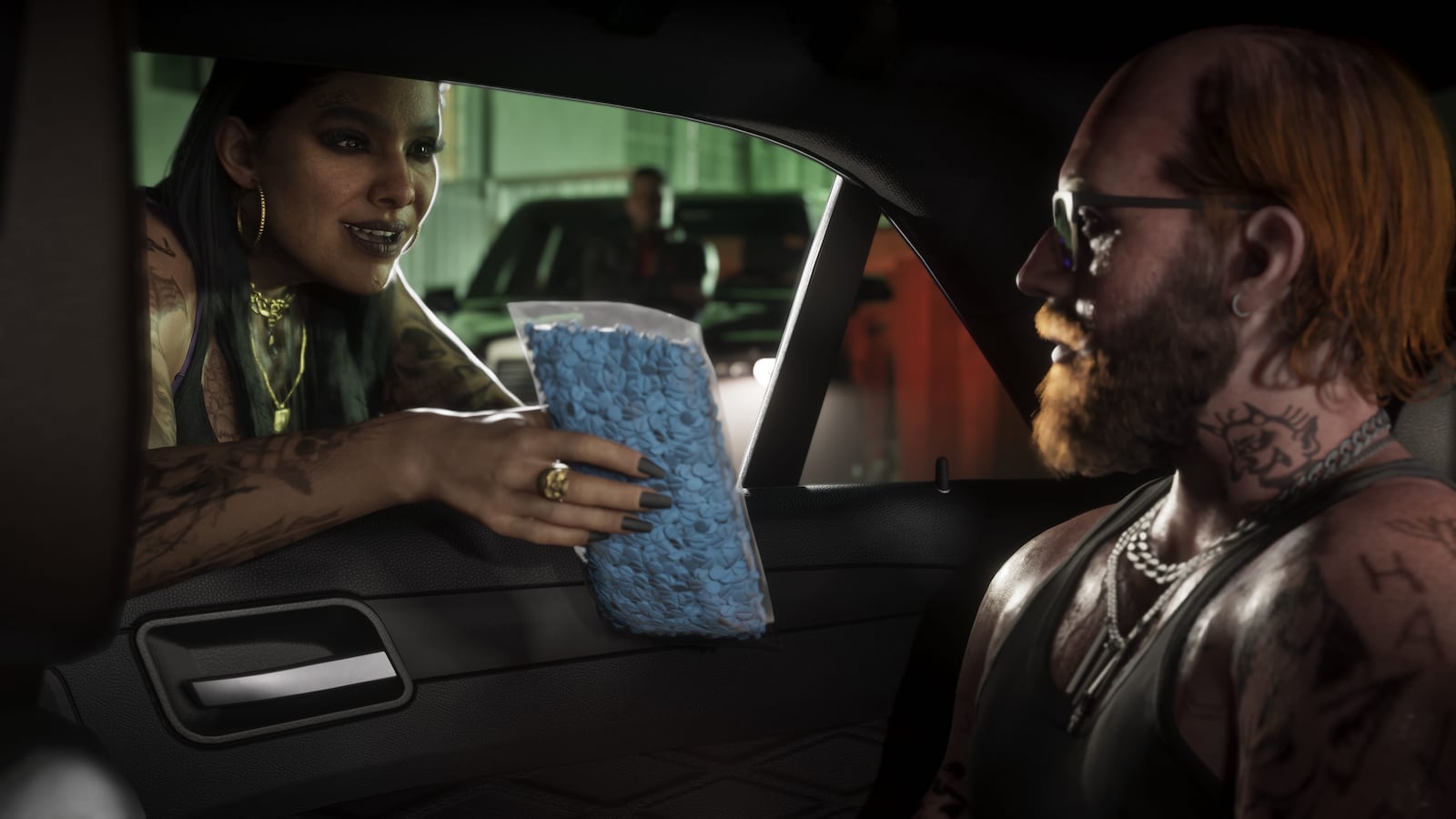 A vehicle-side exchange shown in an official Port Gellhorn screenshot
